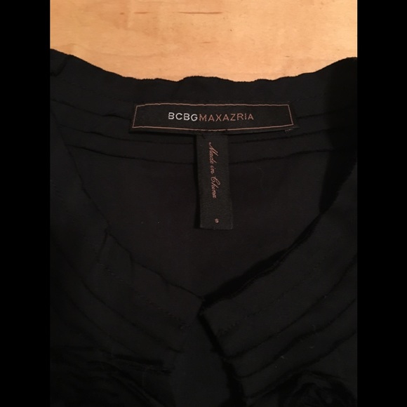 BCBG Black Ruffled A-line Shirt - Picture 3 of 5